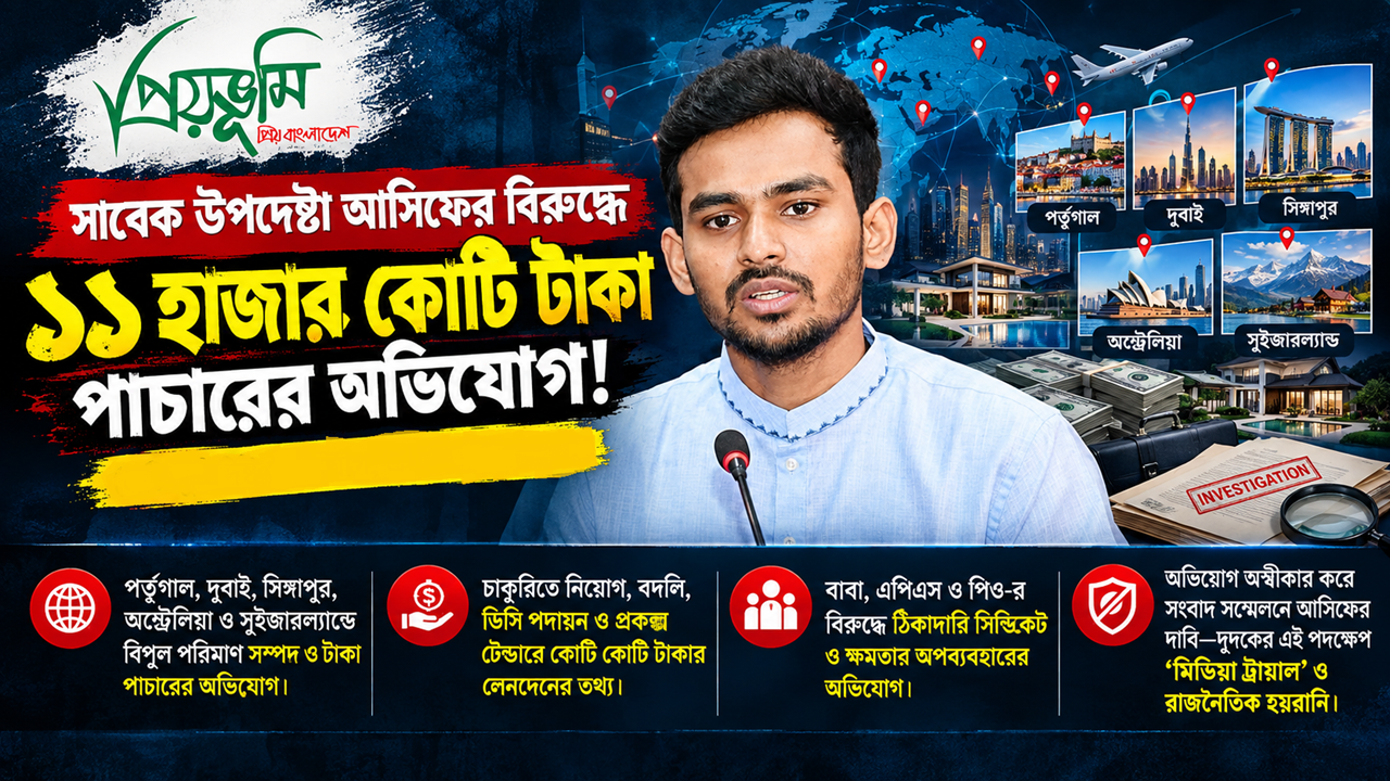 আসিফের বিরুদ্ধে ১১ হাজার কোটি টাকা পাচারের অভিযোগ, অনুসন্ধানে দুদক